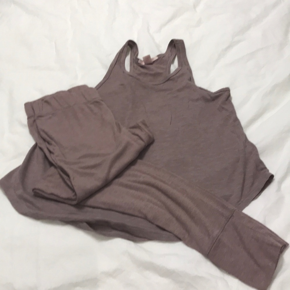 Lavender / gray pajamas